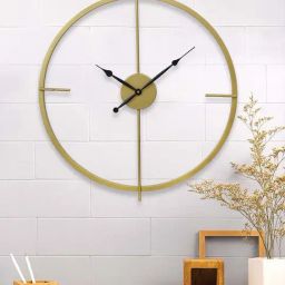 eCraftIndia Golden Iron Round Wall Clock-image-50