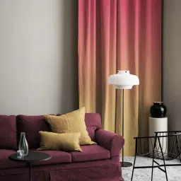 SPACES DRAPE STORY Elegent Maroon & Beige Polyester 9 ft Long Door Curtain - Set of 2-picture-43