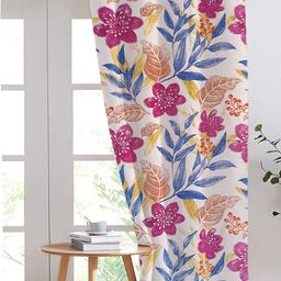 ANA White & Purple Floral Room Darkening Door Curtain-picture-24