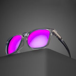 AFERELLE Unisex Square Sunglasses with Polarised Lens RGLOSGRYPURPV0 image 2