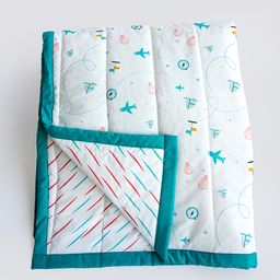 Yellow Doodle Superbaby Organic Cotten Bedding Gift Basket - Blue-image-89