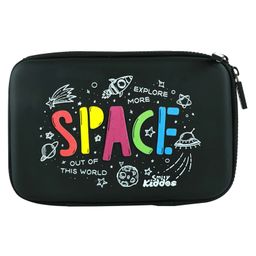 Smily kiddos Single Compartment Pencil Pouch Space Theme - Black-26