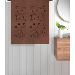 FABINALIV Set of 2 Brown Cartoon 300 GSM Cotton Kids Bath Towels (115X60 cm)-13