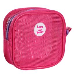 Uninest - Portable Versatile Travel Mesh Cosmetic Bag for Women (Pink)-image-95
