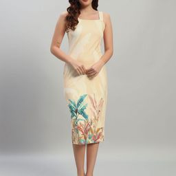 Attire Empire Printed Bodycon Midi Dress-image-23