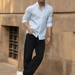 Powerlook Men Solid Button-Down Collar Casual Shirt-image-40
