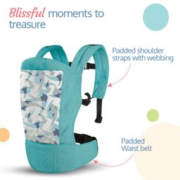 Luv Lap 2 in 1 Carrying Position Baby Carrier with Arrow Print and Made with Skin Friendly Fabric- Light Blue image 3