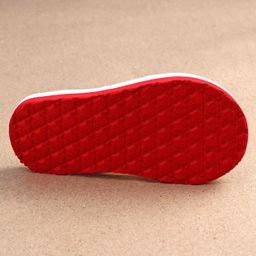 Cute Walk by Babyhug Flip Flops with Backstrap Closure & Animal Print - Red image 5