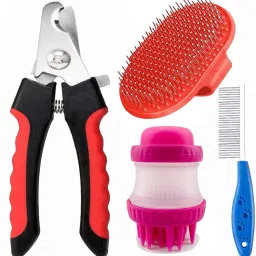 Grooming Kit For Pets Bell Dog & Cat Collar Charm-68