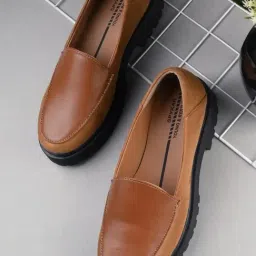 Spykar Women's NOVA Brown Loafers-picture-0