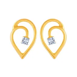 P.C. Chandra Jewellers 14 kt Gold & Diamond Earrings-picture-33