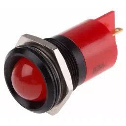 RS PRO Red Panel Mount Indicator 48-65V DC, Mounting Hole Size 22 mm, Termination Type , Model No 207416-29