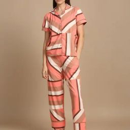 Sweet Dreams Peach Printed Pyjama Set-image-20
