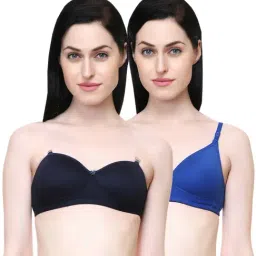 Lady Lyka Multicolor Non Wired Padded T-Shirt Bra (Pack Of 2)-image-94