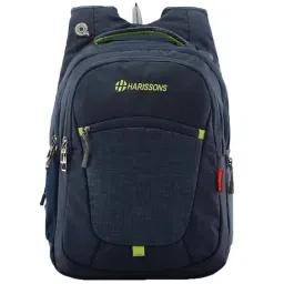 Harissons 39 Ltrs Navy & Green Large Laptop Backpack-image-73