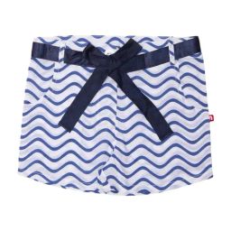 Nino Bambino Kids White Organic Cotton Printed Shorts-image-45