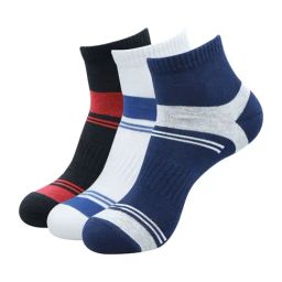 BALENZIA Cotton Striped High Ankle Sports Socks (Pack Of 3)-image-69