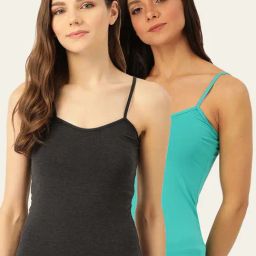 Lady Lyka Multicolor Cotton Camisole (Pack of 2)-image-72