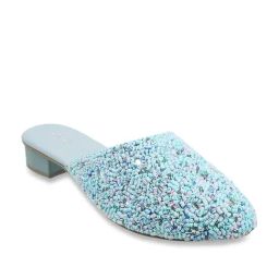 Mochi Women's Sky Blue Mule Shoes-image-29