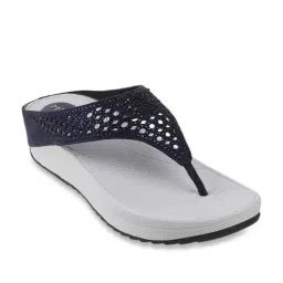 Metro Women's Navy Thong Wedges-picture-31