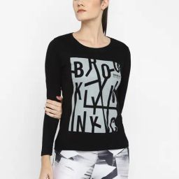 Appulse Black Printed Slim Fit Cotton T-Shirt-image-88