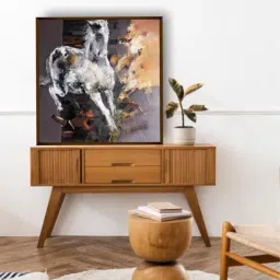 The Art House Abstract Multicolor Canvas Wall Painting-40