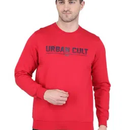 MOCA by Monte Carlo Red Regular Fit Printed Sweatshirt-picture-0