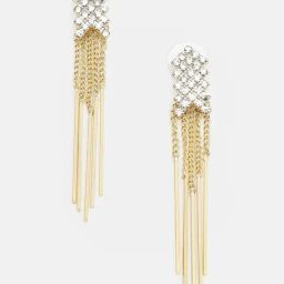 Sohi Gold Plated Party Designer Stone Dangler Earrings-image-92