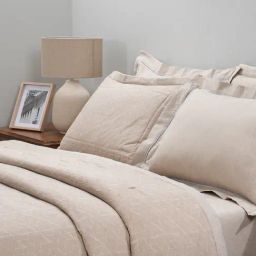 Maspar AC Room Beige Cotton Single Bed Geometric Quilted Bed Cover-image-63