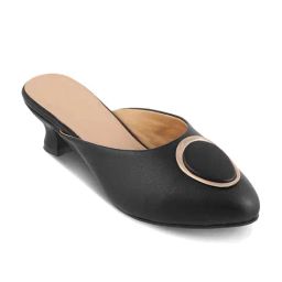 Tresmode Women's Black Mule Shoes-image-35