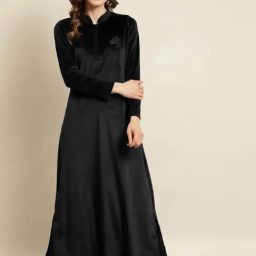 Sweet Dreams Black Plain Night Dress-image-29