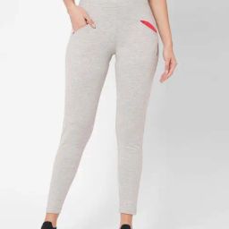 Sweet Dreams Grey Mid Rise Sports Tights-image-50