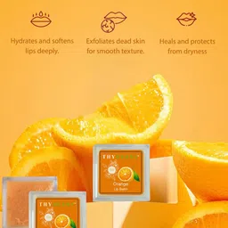 Thyherbs Set Of 2 Orange Lip Balm & Scrub Combo - 2 g Each image 2