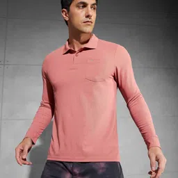 Technosport Men Polo Collar Antimicrobial Slim Fit T-shirt-image-43