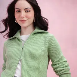 DressBerry Pure Acrylic Ribbed Cardigan-image-53
