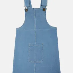 Kiddopanti Kids Ice Blue Regular Fit Dungaree-image-12