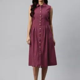 Cottinfab Pink A Line Dress-image-31