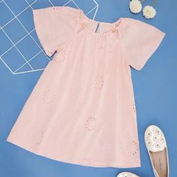 Pantaloons Junior Girls Pink Solid Dress-image-76