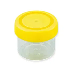AS ONE Specimen Container 40 ml Polypropylene Yellow, 8-2259-02 (Pack of 100 pcs) image 2