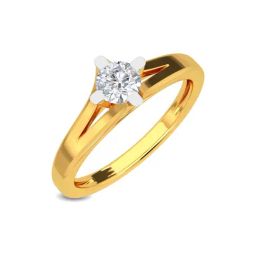 Kisna Diamond & Gold Jewellery 0.33 CT Ophelia Solitaire 14k (585) Diamond & Gold Ring For Women-picture-20