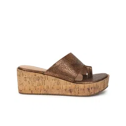 VALIOSAA Textured Open Back Wedge Heels image 2