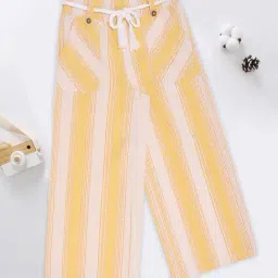 Pantaloons Junior Girls Yellow Printed Pants-picture-39