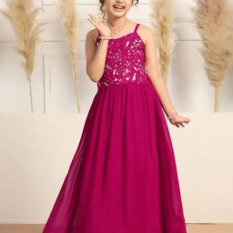 Fashion Dream Kids Rani Embroidered Fit & Flare Dress-picture-3