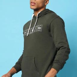 Campus Sutra Green Cotton Regular Fit Printed Hooded Sweatshirt-image-40
