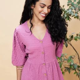 Globus Lavender Regular Fit Shirt Dress-image-41