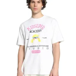 Puma X Kidsuper White Cotton Relaxed Fit Graphic T-Shirt-image-10