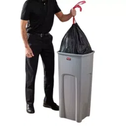 RUBBERMAID Untouchable 23gal Grey Polypropylene Waste Bin, FG356988GRAY-picture-30
