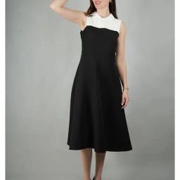 Exude Women Black Regular Fit Formal Dress-image-44