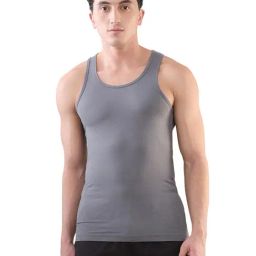 Park Avenue Dark Grey Bamboo Spandex Slim Fit Vest-picture-44