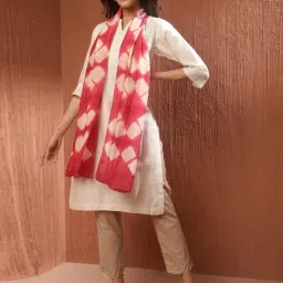 Fabindia Pink Printed Stole-picture-40